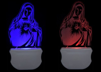 ISHANI Mor Mary 3D illusion 7 Multicolor lighting effect (PO2) Night Lamp(12 cm, White)