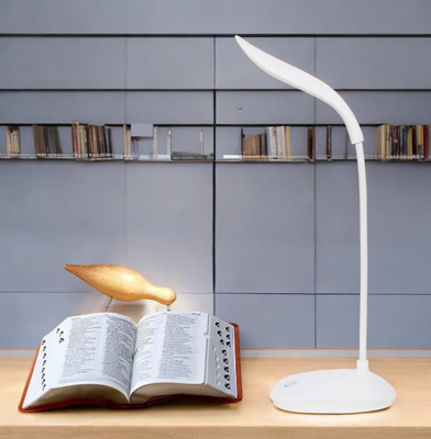 zynati white angular table lamp04 Study Lamp(31 cm, White)