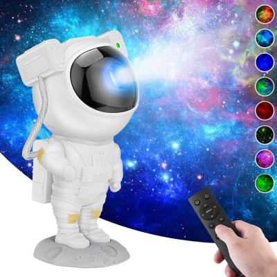 Spothunts Galaxy Night Light Astronaut Space Star Projector Nebula 360° Adjustable Head Night Lamp(22.9 cm, White)