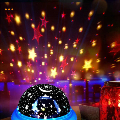 4uonly Star Master Night Light Lamp Projector Star Light Rotating iop13 Table Lamp(14 cm, Multicolor)