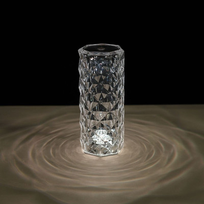 FlareSANCTUM Flare sanctum Lamp, 16 Color Changing Crystal Diamond Lamp, USB, Pack of 1 Night Lamp(23 cm, White)