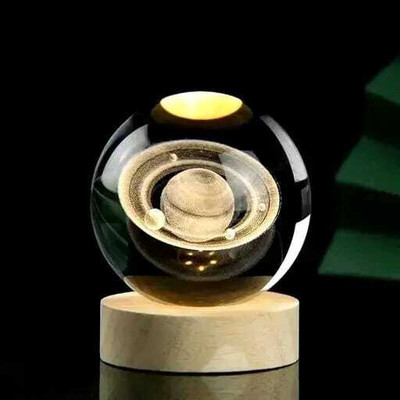 Sample Crystal Table lamp Aesthetic Bedroom Lights Table Lamp(10.2 cm, Brown)