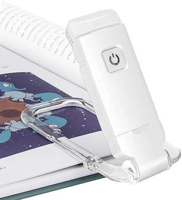 Refulgix Book Lamp for Students, USB Rechargeable LED Study Light,3 Light Modes, Clip-On Study Lamp(10 cm, White)