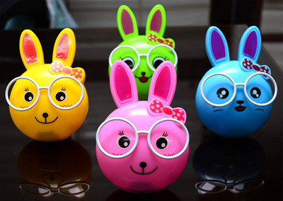 Ascension Rabbit Shape Lamp 1 Watt Automatic Night Sensor Multicolor (Pack of 4) Night Lamp(11 cm, Multicolor)