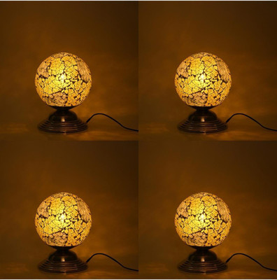 Somil Decorative Home LED Compatible Stylish Design Table Lamp/ Night Lamp Table Lamp(21.5 cm, Yellow, Gold)