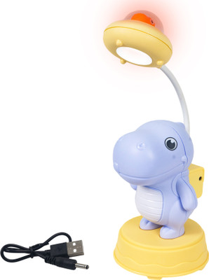 WISHKEY Dino Theme 2-in-1 LED Desk Lamp with Base Stand, Pencil Sharpener, 3 Light Modes Study Lamp(16 cm, Purple)