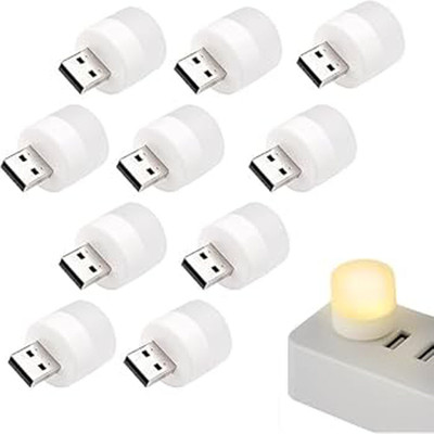 Radha 1 W Basic Round Plug & Play LED Bulb(White, Pack of 10)
