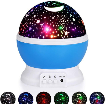 Aarkvelly Star Projector Night Light Night Lamp(15 cm, Blue)