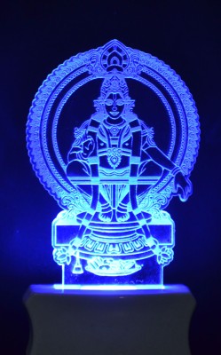 Shree Shyam The Lord Krishna 3D Illusion Night Lamp Comes with 7 Multicolor Night Lamp(12 cm, Multicolor)