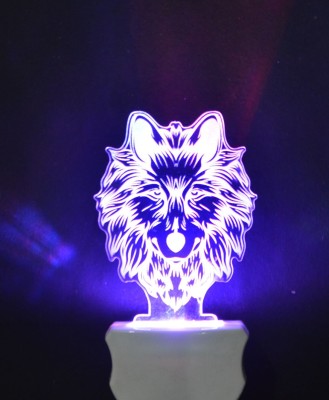 Decorcraft The Wolf 3D illusion Night Lamp is Extremely cool and 3D illusion Design, Night Lamp(12 cm, Multicolor)