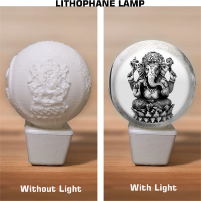 Paru3dart Lord Ganesha LED Night Lamp / Divine Ganpati Ji God Lamp (Pack of 1) Night Lamp(10 cm, Warm White)