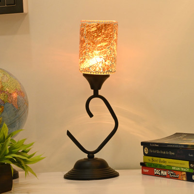 AFAST Decorative Table Lamp, Stylish Night Lamp, LED Compatible- A5 Table Lamp(37 cm, Orange)