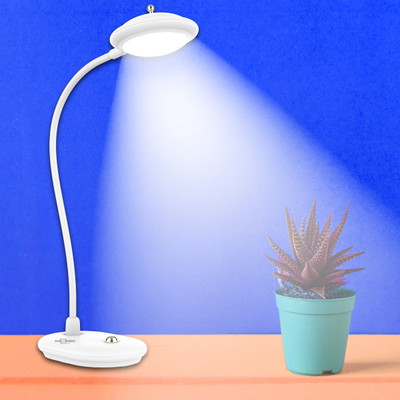 Make Ur Wish Lithium Battery Rechargeable LED Touch On/Off Uniqe Switch Touch Dimmer Table Lamp Table Lamp(18 cm, White)