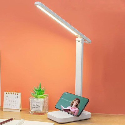 AKR Powerful Rechargeable Touch Control Multifunctional LED Lamp Eye Protect Desk Study Lamp(38 cm, White)