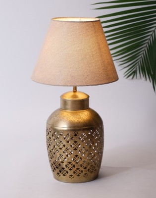 Fabindia Akalpa Table Lamp(39 cm, Antique Brass)