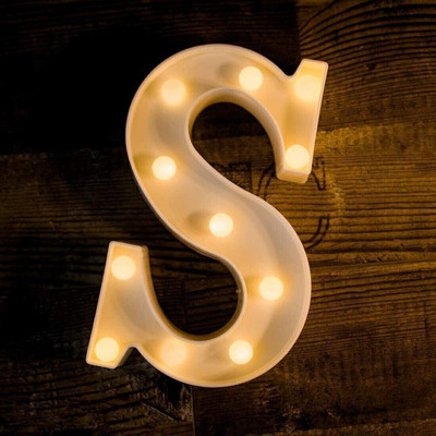 Satyam Kraft Marquee Alphabet Shaped Led Light (S) Pack of 1. Table Lamp(22 cm, White)
