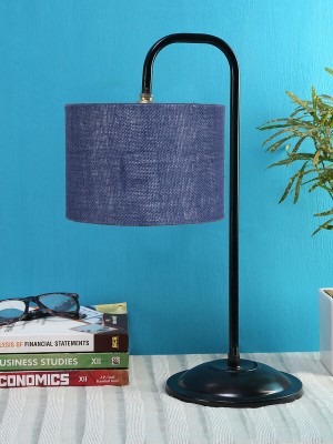 Devansh Blue Jute Shade Iron Table Lamp Table Lamp(40.64 cm, Blue)