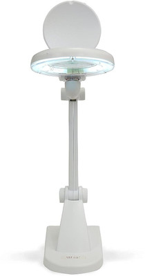 saikrupa Plastic 268 Led Magnifying Lamp, Magnifier Table Top,White Study Lamp(18 cm, White)