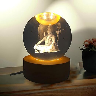 Campark Shiva Crystal Ball Night Lamp Night Lamp(6 cm, transperent)