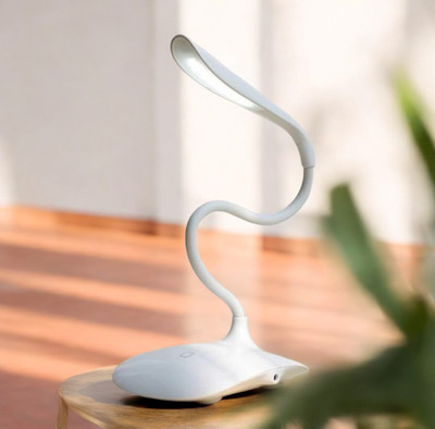 zynati white angular table lamp18 Study Lamp(31 cm, White)