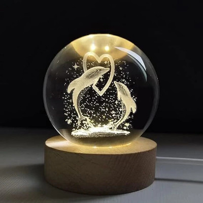 the anuja 3D Galaxy Crystal Ball Night Lamp,Solar System Crystal Ball Night Light, Table Lamp(12 cm, colour)
