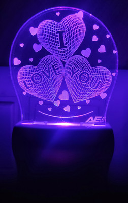 Omniverse Beautiful I love You LED Night Light Lamp Night Lamp(12 cm, Multicolor)
