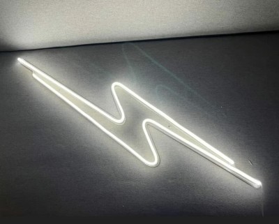 VYNES THUNDER LED Neon Signs Light LED Art Decorative Sign - Wall Decor/Table Decor Night Lamp(12 cm, White)