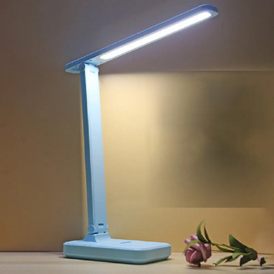 AKR Powerful Rechargeable LED Touch On/Off Switch Desk Lamp 3 Level Color Study Lamp(28 cm, Blue)