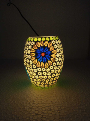 goblet Dholak multi mosaic g2 Night Lamp(5 cm, Multicolor)
