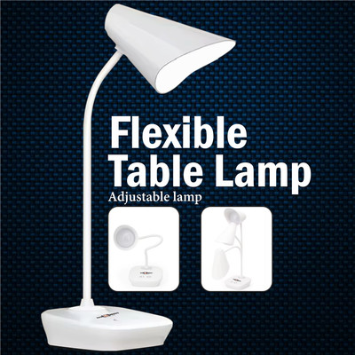Pick Ur Needs Rechargeable Table LED Desk Study Lamp Touch Sensor 3 Level Brightness Dimmable Table Lamp(13 cm, White)