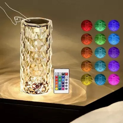 NKL Crystal Diamond Night Light -16 Color RGB Smart Sensor Light