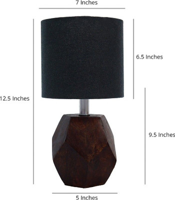 PineCraft International Table lamp_100419_new110 Table Lamp(31 cm, Brown & Black)