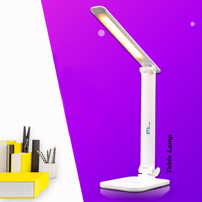 Study Table Lamp Rechargeable Foldable LED Desk Table Lamp With Touch Control Study Lamp(2 cm, White)