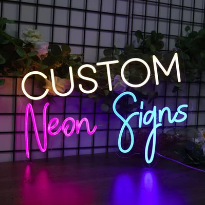 NIONIZED The Hub Custom Name Wedding LED Neon Sign Home Decor Night Lamp(22 cm, Multicolor)