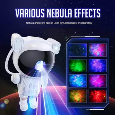 SKY HUB Astronaut Space Star Galaxy Night Nebula Light Projector/360° Adjustable Head410 Night Lamp(23 cm, Multicolor)