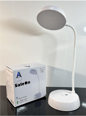 ABSOLUTE LIFESTYLE 3 Colour Mode Rechargeable, Flexible Gooseneck LED Study/Desk Table Lamp, Study Lamp(29 cm, White)