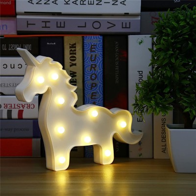 Brightlance Unicorn Shape LED Light Table and wall Décor Battery Operated Night Lamp(24 cm, Warm White)