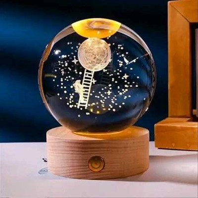Sample Crystal Table lamp Aesthetic Bedroom Lights Table Lamp(10.2 cm, Brown)
