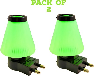 asep Led Night Lamp Shape Umbrella Hanging Light (Pack of 2) Night Lamp(6.5 cm, Green)
