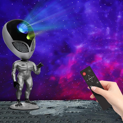 LIBRA Talking Alien Star Galaxy Projector Light Remote Control Repeat What You Say Night Lamp(25 cm, Grey)