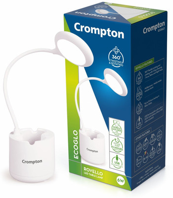 Crompton Rovello Table Lamp(25 cm, White)