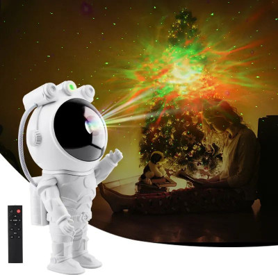 UNZAG 360°Adjustable Projector,Night Light Projector with Timer Remote Control Night Lamp(22.5 cm, White)