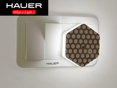 Hauer GLOW-MATE Smart LED Premium Night Lamp Auto Dimming Night Light Auto ON/OFF Night Lamp(5.5 cm, White)