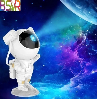 BSVR Astronaut Galaxy Projector Lamp with Remote 360° Adjustable Bedroom, Home_BS19 Night Lamp(8 cm, White)