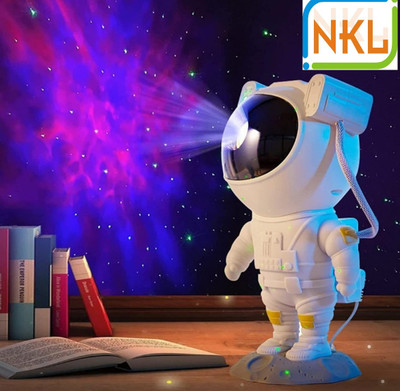 NKL 360° Adjustable Astronaut Galaxy Projector Lamp with Remote Bedroom, Home_UE236 Night Lamp(9 cm, White)
