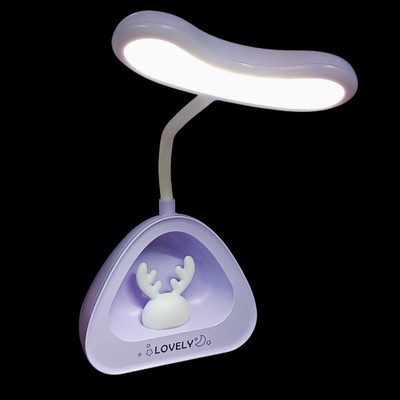 Tronex Desk Study Lamp for Kids - Rechargeable USB LED Cute Cartoon lamp Study Lamp Table Lamp(10 cm, Ash purple)