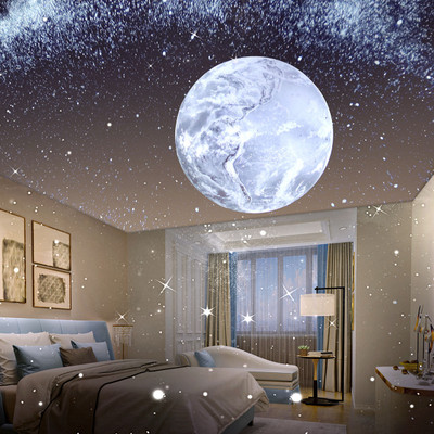 UNZAG Smart Lamp-LED Night Light Moon Earth Sky Star Projector for Bluetooth Speaker Night Lamp(8.4 cm, Warm White)