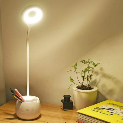 AKR Multifunctional Rechargeable LED Touch On/Off Switch Touch Dimmer Study Lamp With Two Different Light (60 cm, White) Study Lamp(20 cm, White)