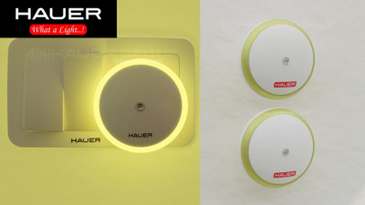 Hauer GLOW-MATE Smart LED Premium Night Light Auto Dimming With Auto ON/OFF Sensor LED Night Lamp(6 cm, WARM WHITE)