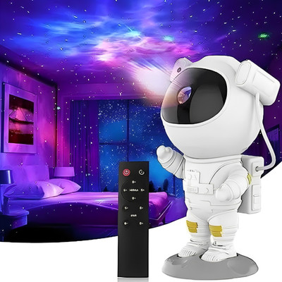 CRENTILA Astronaut Light Projector with Nebula, Astronaut Galaxy Star Projector Starry Night Lamp(22.5 cm, White)